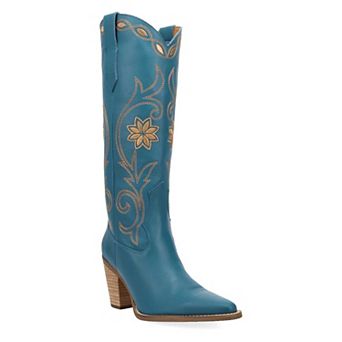 Dingo Miss Daisy Women's Leather Embroidered Knee-High Boots