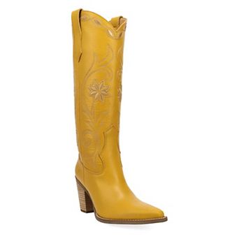 Dingo Miss Daisy Women's Leather Embroidered Knee-High Boots
