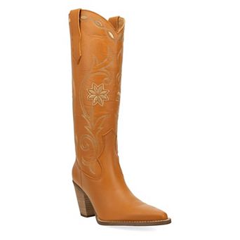 Dingo Miss Daisy Women's Leather Embroidered Knee-High Boots