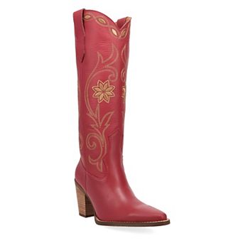 Dingo Miss Daisy Women's Leather Embroidered Knee-High Boots