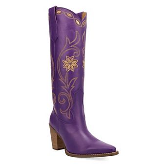 Dingo Miss Daisy Women's Leather Embroidered Knee-High Boots