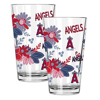 MLB Los Angeles Angels 2-Pack 16-oz. Flowers Pint Glass Set