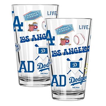MLB Los Angeles Dodgers 2-Pack 16-oz. Loco Pint Glass Set
