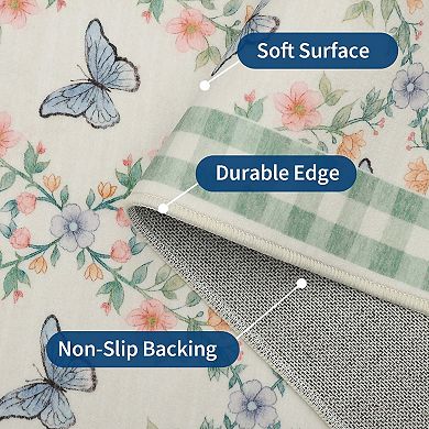 Floral & Geometric Printed Area Rugs Washable Non Slip Indoor Carpet