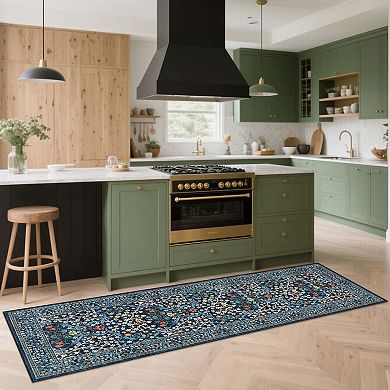 Floral Area Rugs for Living Room Washable Non Slip Stain Resistant
