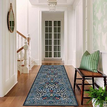 Floral Area Rugs for Living Room Washable Non Slip Stain Resistant