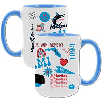 MLB Miami Marlins 2-Pack 15-oz. Icons Mug Set