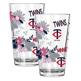 MLB Minnesota Twins 2-Pack 16-oz. Flowers Pint Glass Set