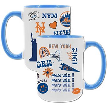 MLB New York Mets 2-Pack 15-oz. Icons Mug Set