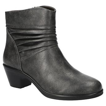 Easy Street Bess Women's Ankle Boots with Block Heel and Zip Closure