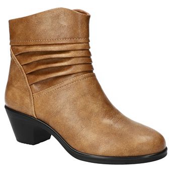 Easy Street Bess Women's Ankle Boots with Block Heel and Zip Closure