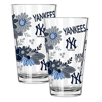 MLB New York Yankees 2-Pack 16-oz. Flowers Pint Glass Set