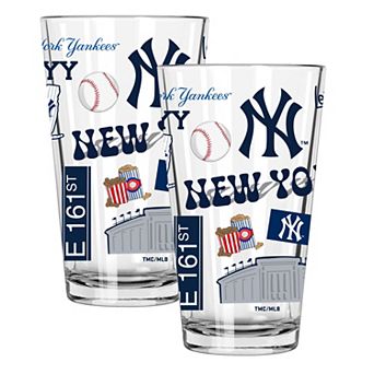 MLB New York Yankees 2-Pack 16-oz. Loco Pint Glass Set