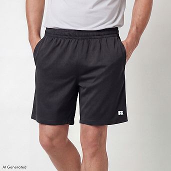 Men’s Russell Athletic 8-inch Flat Back Mesh Shorts