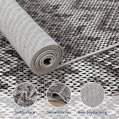 Vintage Boho Area Rugs Ultra Thin Washable Non Slip Stain Resistant Carpet for Living Room