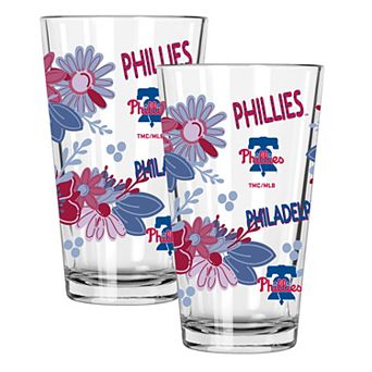 MLB Philadelphia Phillies 2-Pack 16-oz. Flowers Pint Glass Set
