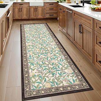 Washable Area Rugs Botanical Print Area Rugss for Living Room Farmhouse Style