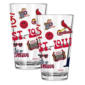MLB St. Louis Cardinals 2-Pack 16-oz. Loco Pint Glass Set