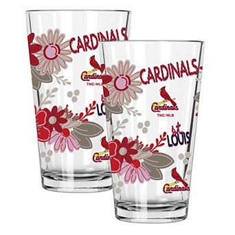 MLB St. Louis Cardinals 2-Pack 16-oz. Flowers Pint Glass Set