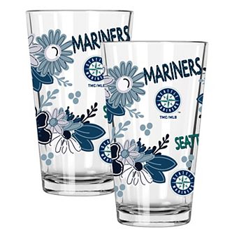 MLB Seattle Mariners 2-Pack 16-oz. Flowers Pint Glass Set