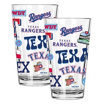 MLB Texas Rangers 2-Pack 16-oz. Loco Pint Glass Set