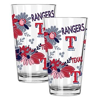 MLB Texas Rangers 2-Pack 16-oz. Flowers Pint Glass Set