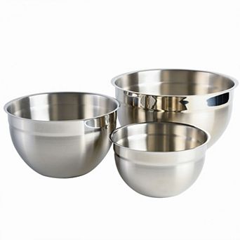 Babish 3 pc Stainless Steel Mixing Bowl Set