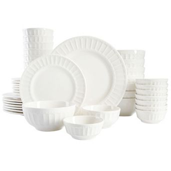 Gibson Home Gracious Dining Gourmet Expressions 40 pc Embossed Dinnerware Set