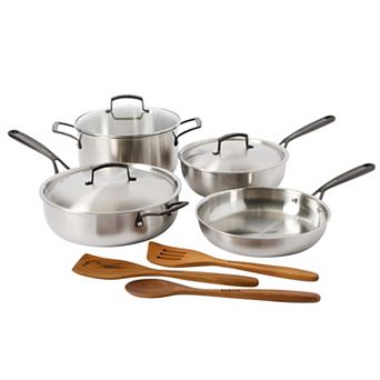 Babish 10 pc Professional Triply Non Toxic Pots and Pans Set