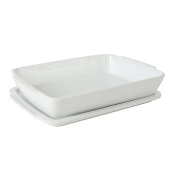 Gibson Home Gracious Dining 2.6-qt Stoneware Covered Baking Dish with Lid