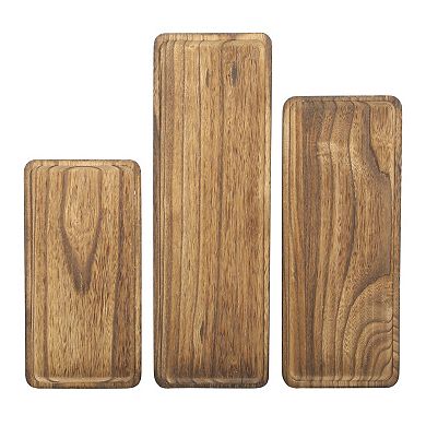 Gibson Home Truss Peak 3 Tier Serving Tray for Parties with Collapsible Rack