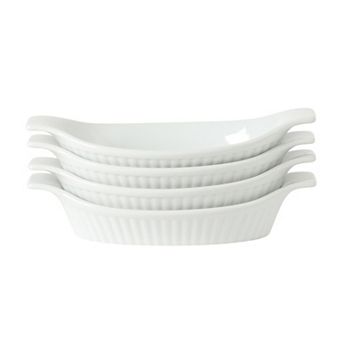 Gibson Home Gracious Dining 9 oz Oval Au Gratin Baking Dishes 4 pc Set