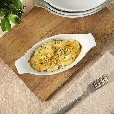 Gibson Home Gracious Dining 9 oz Oval Au Gratin Baking Dishes 4 Piece Set