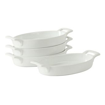 Gibson Home Gracious Dining 15 oz Oval Au Gratin Baking Dishes 4 pc Set