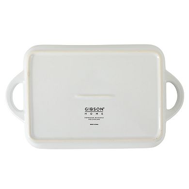 Gibson Home Gracious Dining 2.5 Quart Stoneware Baking Dish with Handles