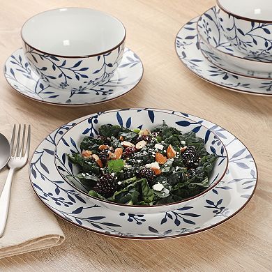 Gibson Home 16 Piece Palace Suite Stoneware Plates and Bowls Set