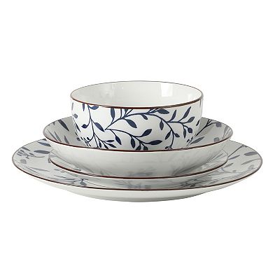Gibson Home 16 Piece Palace Suite Stoneware Plates and Bowls Set