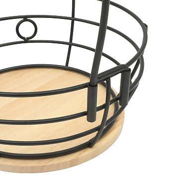 Gibson Home Fruit Basket Bowl with Banana Hanger Countertop Produce Stand
