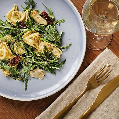 Gibson Elite Pacifico Beach 12 Piece Stoneware Reactive Plates and Bowls Set