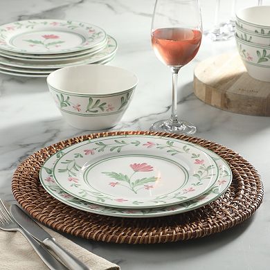 Martha Stewart Maiden Crown 12 Piece New Bone China Plates and Bowls Set