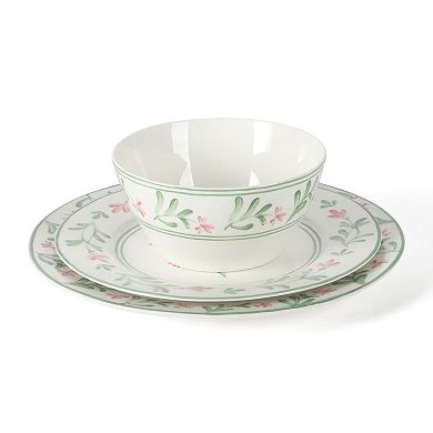 Martha Stewart Maiden Crown 12 Piece New Bone China Plates and Bowls Set
