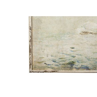 Hello Honey Swans on a Lake Distressed Wood Wall Art with Distressed Finish, Multicolor