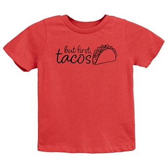 The Juniper Shop But First, Tacos Outline Youth Short Sleeve Tee