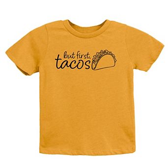 The Juniper Shop But First, Tacos Outline Youth Short Sleeve Tee