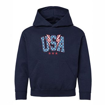 The Juniper Shop USA Checkered Lightning Youth Hoodie