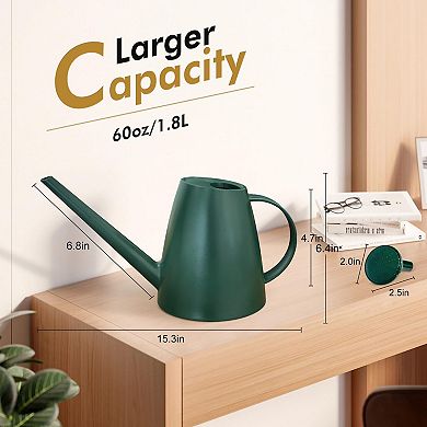 PP Resin Watering Can Long Spout Removable Nozzle Large Capacity Indoor Outdoor Plants