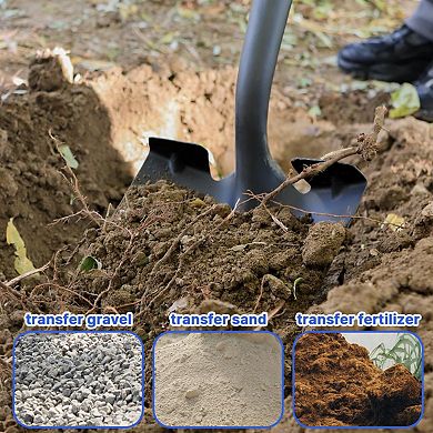 Heavy Duty Fiberglass Handle Gardening Shovel Multipurpose Garden Tool