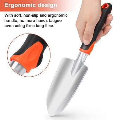 Heavy Duty Aluminum Alloy Garden Hand Trowel Rust Resistant Ergonomic Gardening Tool