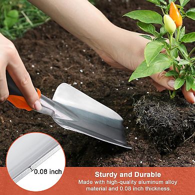 Heavy Duty Aluminum Alloy Garden Hand Trowel Rust Resistant Ergonomic Gardening Tool