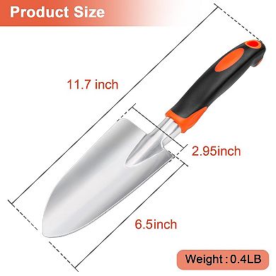 Heavy Duty Aluminum Alloy Garden Hand Trowel Rust Resistant Ergonomic Gardening Tool